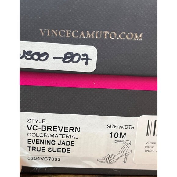 Vince Camuto Women’s Evening Jade Blue Suede Brevern Strappy Heels Sz 10M - New - Picture 10 of 10